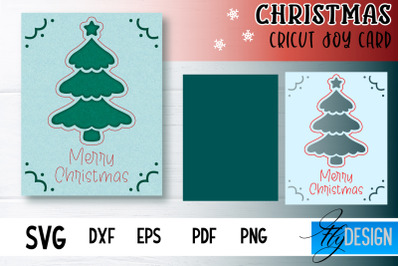 Christmas Cricut Joy Card SVG |Paper Cut SVG | Christmas SVG Design