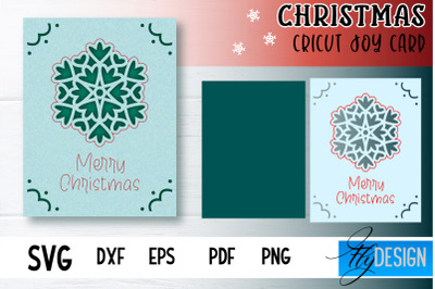 Christmas Cricut Joy Card SVG |Paper Cut SVG | Christmas SVG Design