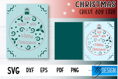 Christmas Cricut Joy Card SVG |Paper Cut SVG | Christmas SVG Design