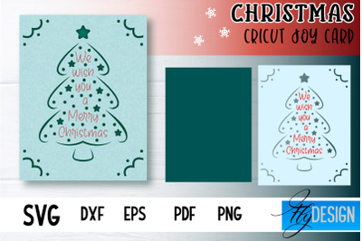 Christmas Cricut Joy Card SVG |Paper Cut SVG | Christmas SVG Design