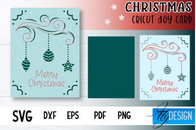 Christmas Cricut Joy Card SVG |Paper Cut SVG | Christmas SVG Design