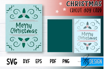 Christmas Cricut Joy Card SVG |Paper Cut SVG | Christmas SVG Design