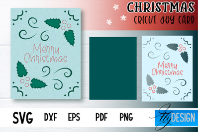 Christmas Cricut Joy Card SVG |Paper Cut SVG | Christmas SVG Design