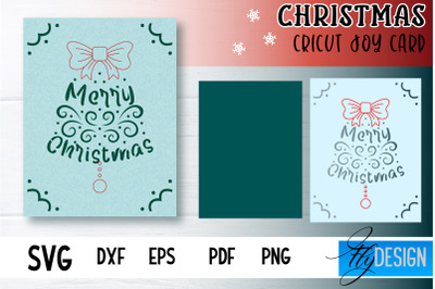 Christmas Cricut Joy Card SVG |Paper Cut SVG | Christmas SVG Design