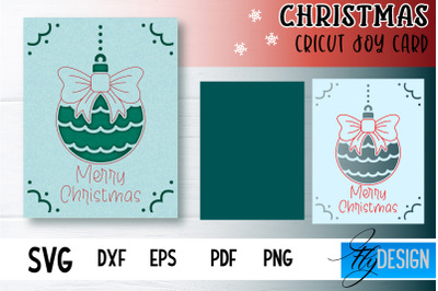 Christmas Cricut Joy Card SVG |Paper Cut SVG | Christmas SVG Design