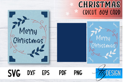 Christmas Cricut Joy Card SVG |Paper Cut SVG | Christmas SVG Design