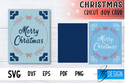 Christmas Cricut Joy Card SVG |Paper Cut SVG | Christmas SVG Design