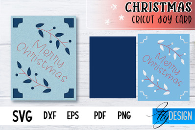 Christmas Cricut Joy Card SVG |Paper Cut SVG | Christmas SVG Design