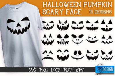 Halloween Pumpkin Scary Face SVG | Halloween SVG Design | Pumpkin Scar