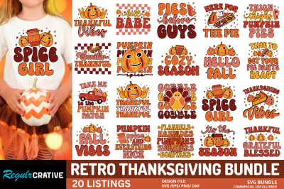 Retro Thanksgiving SVG Bundle