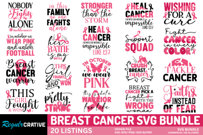 Breast Cancer Awareness SVG Bundle