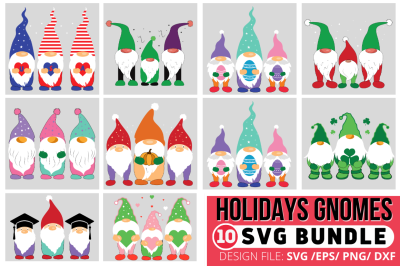 Holidays Gnomes Svg Bundle