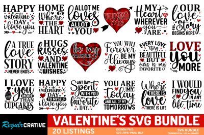 Valentine&#039;s Day Svg Bundle