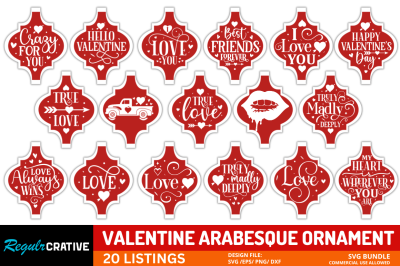 Valentine Arabesque Svg Bundle