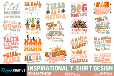 Inspirational T-Shirt Design Bundle