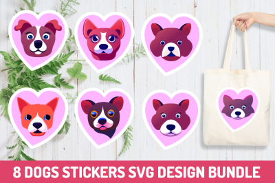 Dog Stickers SVG Bundle