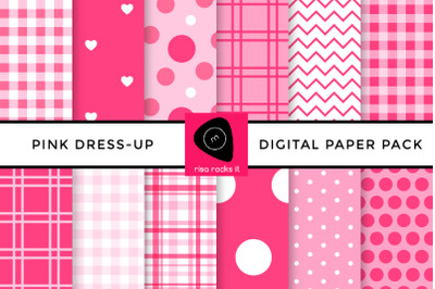Pink Dress-Up | Digital Paper Pack