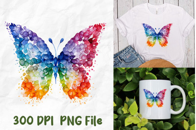 Autism Awareness Rainbow Butterfly