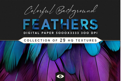 Colorful Feather Background Texture Pack