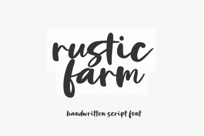 Rustic Farm - Farmhouse Script Font