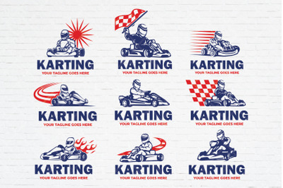 Go Kart template logo design svg, Karting race svg bundle, Go Kart svg