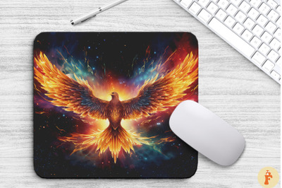 Beautiful Cosmic Phoenix Mouse Pad