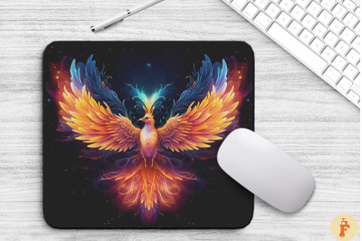 Beautiful Cosmic Phoenix Mouse Pad