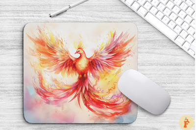 Watercolor Dreamy Phoenix Mouse Pad