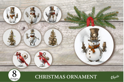 Christmas Ornament Sublimation. Steam Punk Christmas Bundle