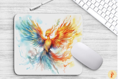 Watercolor Dreamy Phoenix Mouse Pad