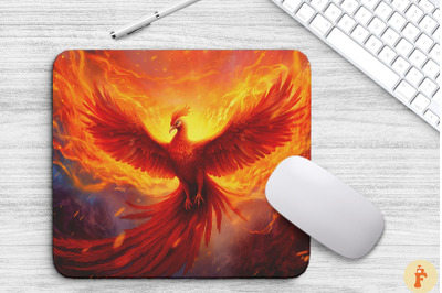 Fantasy Phoenix Fiery Mouse Pad