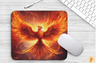 Fantasy Phoenix Fiery Mouse Pad