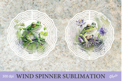 Frog Wind Spinner PNG. Frog Sublimation Wind Spinner
