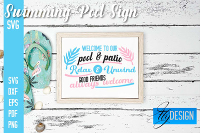 Swimming Pool Sign SVG Design | Funny Quotes SVG