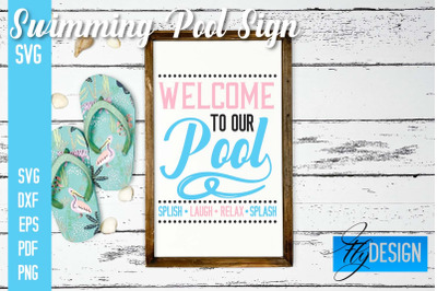 Swimming Pool Sign SVG Design | Funny Quotes SVG