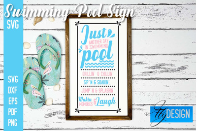 Swimming Pool Sign SVG Design | Funny Quotes SVG