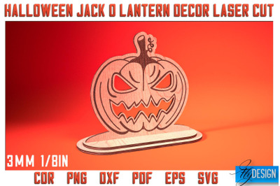 Halloween Jack o Lantern Decor Laser Cut SVG | Spooky Sign Laser Cut