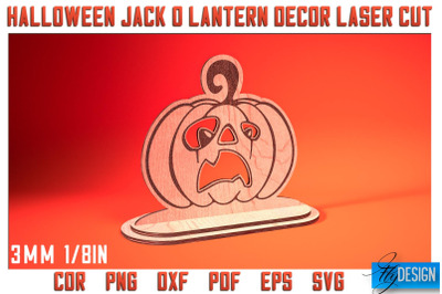 Halloween Jack o Lantern Decor Laser Cut SVG | Spooky Sign Laser Cut