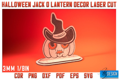 Halloween Jack o Lantern Decor Laser Cut SVG | Spooky Sign Laser Cut