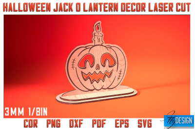 Halloween Jack o Lantern Decor Laser Cut SVG | Spooky Sign Laser Cut