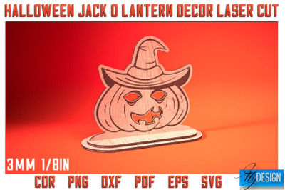 Halloween Jack o Lantern Decor Laser Cut SVG | Spooky Sign Laser Cut