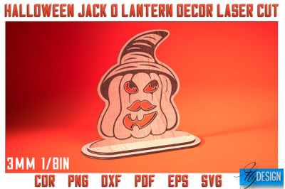 Halloween Jack o Lantern Decor Laser Cut SVG | Spooky Sign Laser Cut