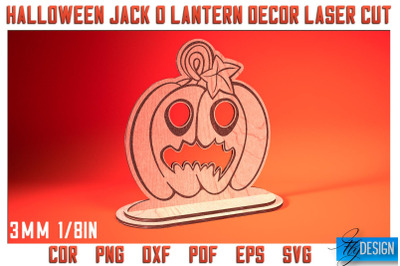 Halloween Jack o Lantern Decor Laser Cut SVG | Spooky Sign Laser Cut