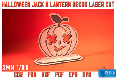 Halloween Jack o Lantern Decor Laser Cut SVG | Spooky Sign Laser Cut