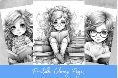 Little reading girls