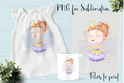 Tooth Fairy sublimation. Design for printing.