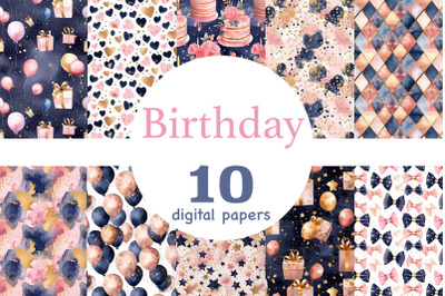 Birthday Seamless Patterns | Gift Box Digital Papers