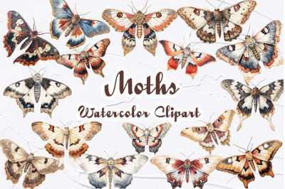 Butterfly Moths Watercolor Clipart