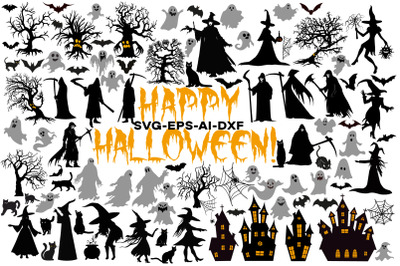 Halloween SVG Silhouette Bundle