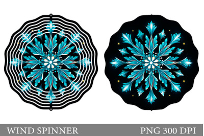3D Snowflakes Spinner Sublimation. Snowflakes Wind Spinner